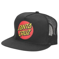 Santa Cruz Men's Classic Dot Trucker Hat - Black
