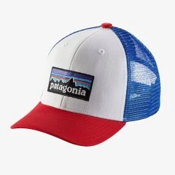 Patagonia Kid's Trucker Hat - P-6 Logo: White