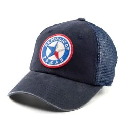 Navy Republic Of Texas Patch Trucker Hat