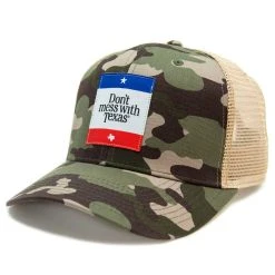 Don't Mess With Texas Flag Camo Trucker Hat