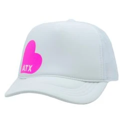 Jean & James ATX Heart Trucker Hat - White