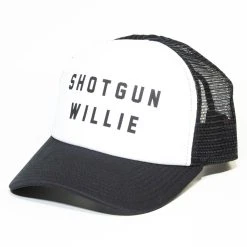 Shotgun Willie Trucker Hat - Black/White
