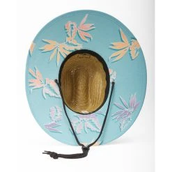 Billabong Tides Print Straw Lifeguard Hat - Light Marine