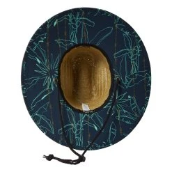 Billabong Men's Tides Print Straw Lifeguard Hat - Dark Blue