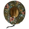 Billabong Men's Tides Print Straw Lifeguard Hat - Military Black
