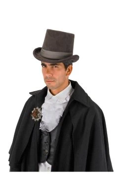 Gray Coachman Costume Hat For Adults