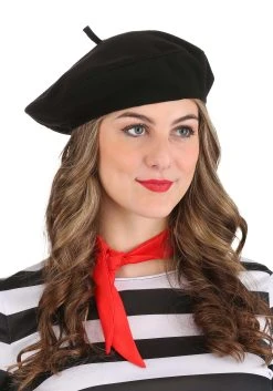 Black Beret Mime Hat
