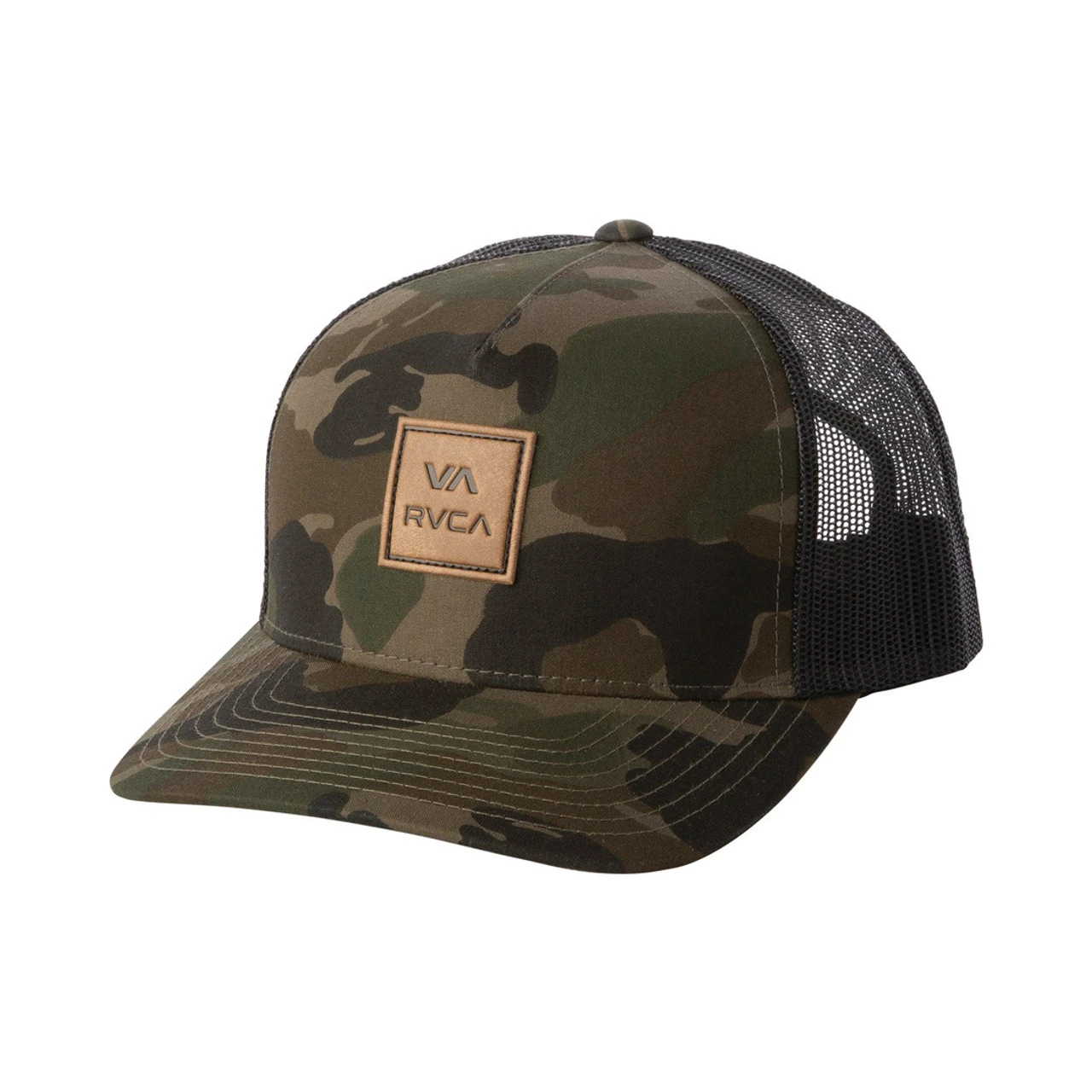 RVCA Men's VA All The Way Curved Brim Trucker Hat - Camo