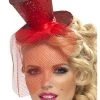 Red Glitter Mini Top Hat Accessory
