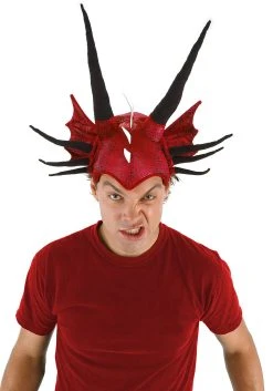 Soft Red Dragon Costume Hat