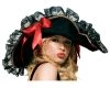 Women's Black Lace Pirate Hat